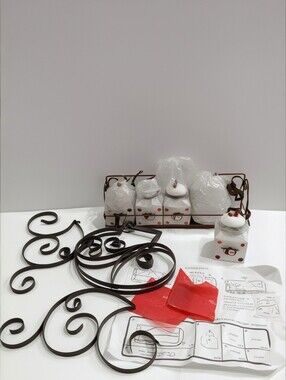 LTD Commodities LLC New Retro  Apple Rack 5 Jars With Apple Rack & Deco Hangers